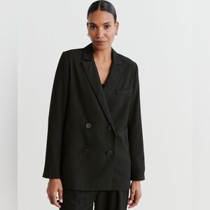 NWT Jenni Kayne Jones Blazer Black Oversized Boxy Size 10 Large